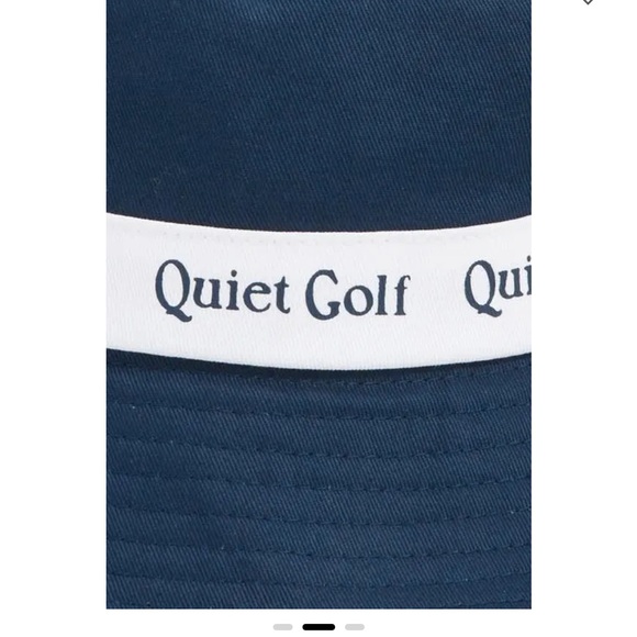 New MRPs $50 QUIET GOLF 
Logo Golf Bucket Hat - Navy - Picture 3 of 10